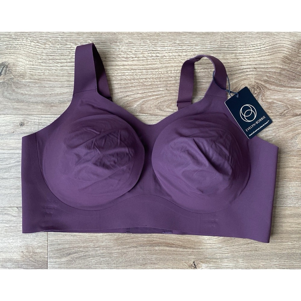 Evelyn Bobbie The Beyond Bra XL Stretch Comfort Back Closure Purple NEW